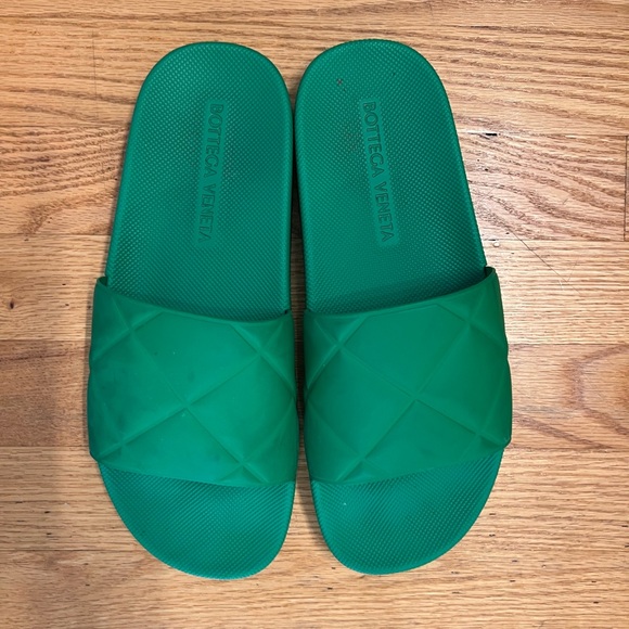 Bottega Veneta Emerald Green Slides